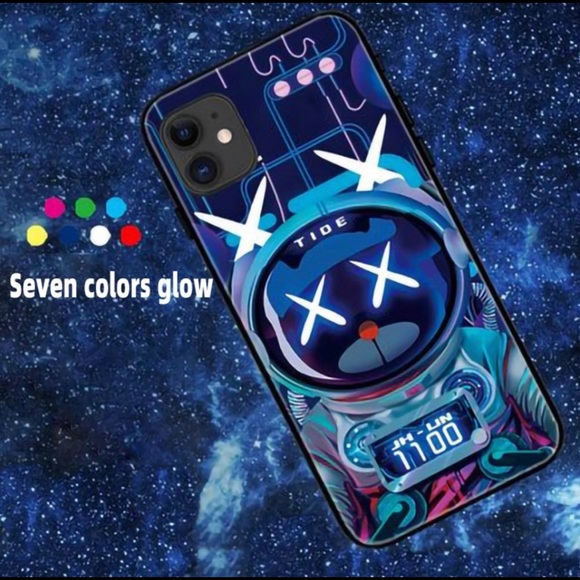 iPhone 12 Pro Max LED Smart Luminous Tempered Glass Case - Picture 3 of 6